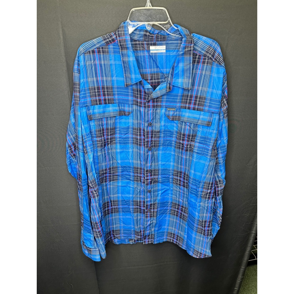Columbia Plaid Button Up Shirt Long Sleeve Outdoor Casual 4XLT